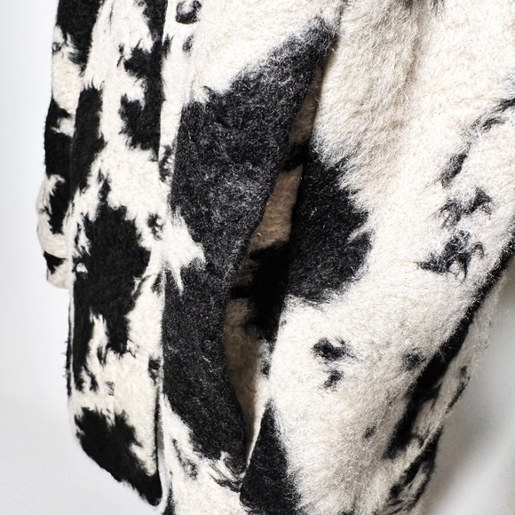 AllSaints - Brushed Wool Blend Jessa Jacket - Womens US Size 10 - Cow/Camo Print - Picture 7 of 12